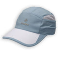 light blue Muev Court Hat with white mesh brim and breathable panels for padel and pickleball apparel